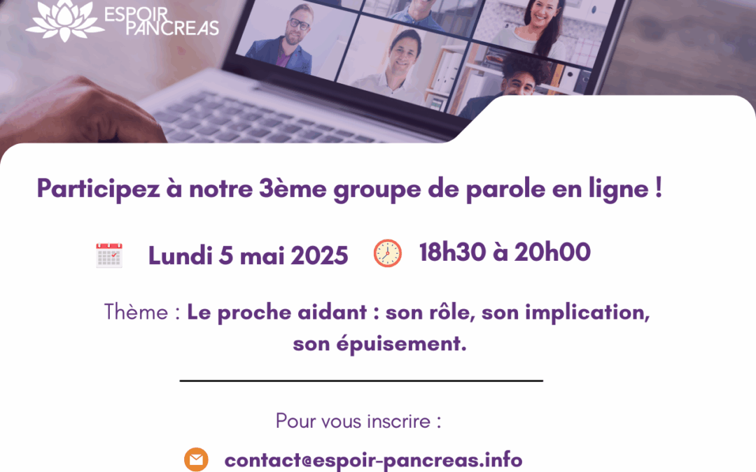 Groupe de parole en ligne – Troisième session !