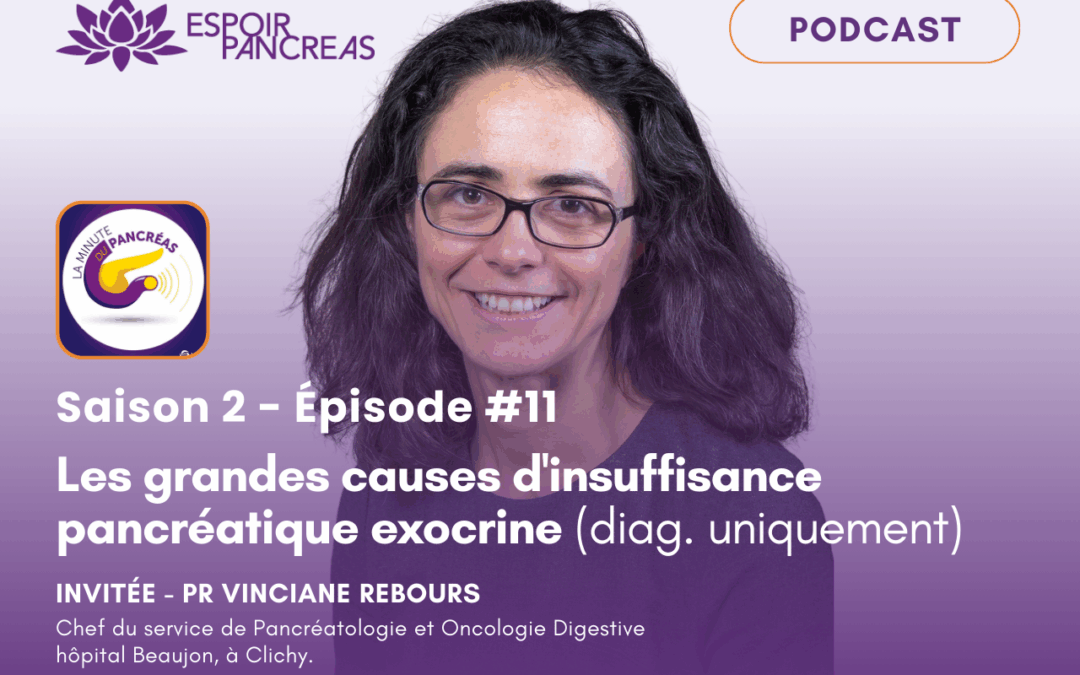 Podcast « La minute du Pancréas » : Les grandes causes d’insuffisance pancréatique exocrine (diag. uniquement)