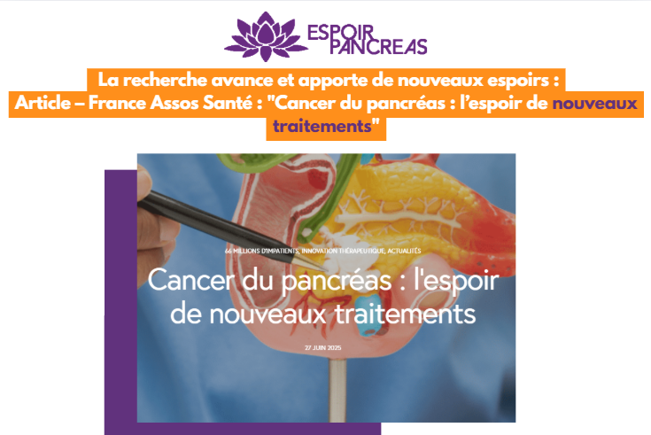 Cancer du pancréas : l’espoir de nouveaux traitements